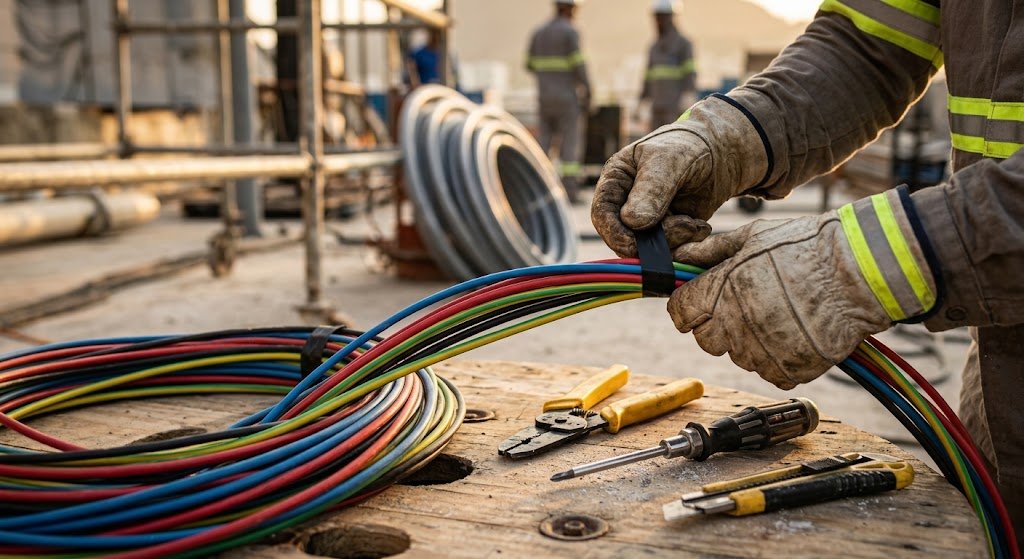 Electrical Assistant Job – helping with cable installation