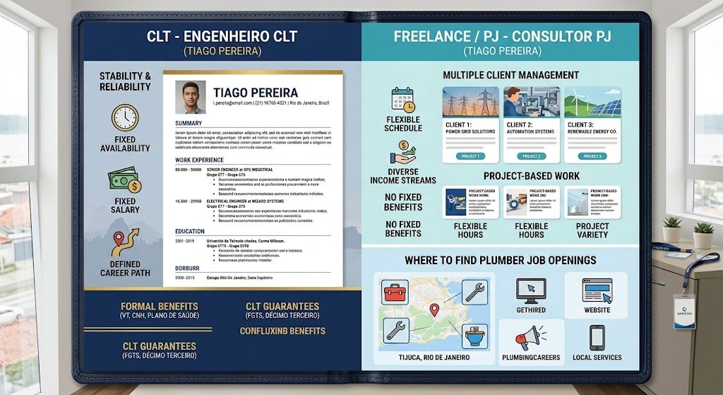Plumber Job – CLT vs freelancer resume comparison