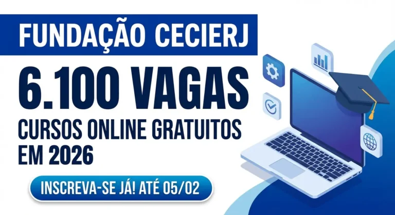 Cecierj abrirá 6.100 vagas em cursos online gratuitos em 2026.