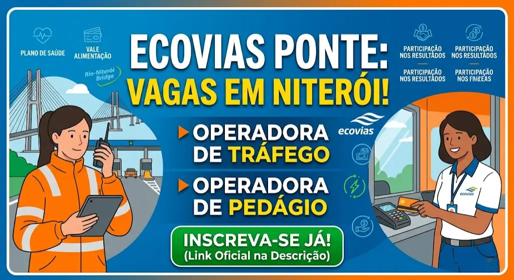 Oportunidades de Emprego na Ecovias Ponte Vagas para Operador de Tráfego e Aprendiz no Rio de Janeiro