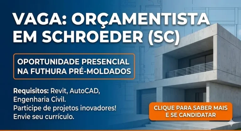 Orçamentista em Schroeder (SC) Vaga Presencial na Futhura Pré-Moldados
