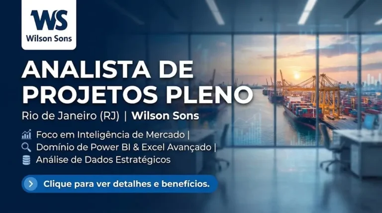 Vaga Aberta Analista de Projetos Pleno – Wilson Sons – Rio de Janeiro