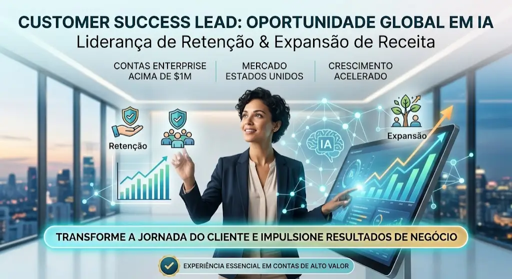 Customer Success Lead oportunidade global para liderar retenção e expansão em empresa de IA