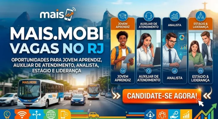 Mais.Mobi vagas no RJ oportunidades para Jovem Aprendiz, Auxiliar de Atendimento, Analista e mais