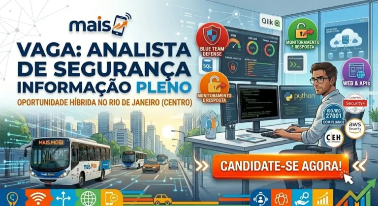 Vaga para Analista de Segurança da Informação Pleno na Mais.Mobi – Oportunidade Híbrida no Rio de Janeiro
