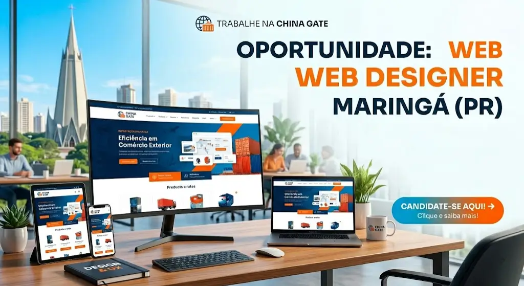 Web Designer Oportunidade Presencial na China Gate em Maringá (PR)