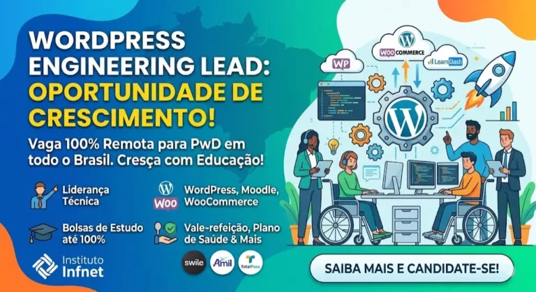 Wordpress Engineering Lead Oportunidade de Crescimento no Instituto Infnet