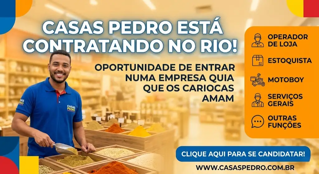 Casas Pedro está contratando no Rio — e pode ser a sua chance de entrar numa empresa que os cariocas realmente amam