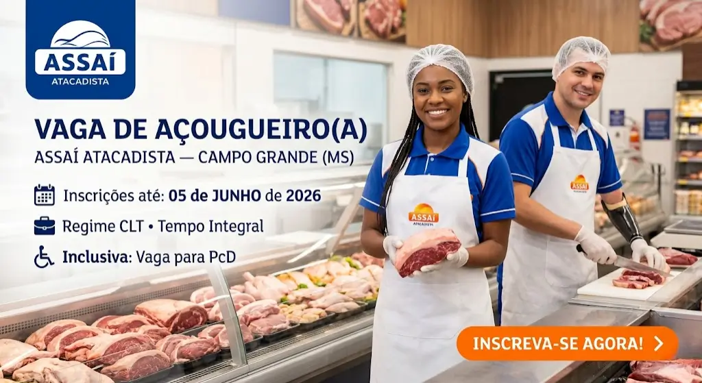 Vaga de Açougueiro(a) no Assaí Atacadista — Campo Grande (MS)