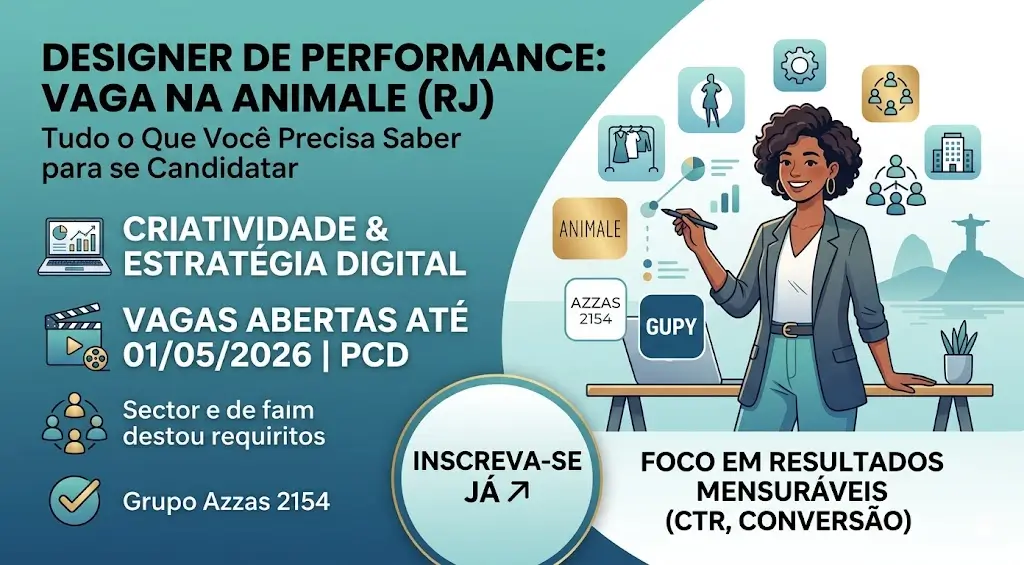 Vaga de Designer Performance na Animale tudo o que você precisa saber para se candidatar