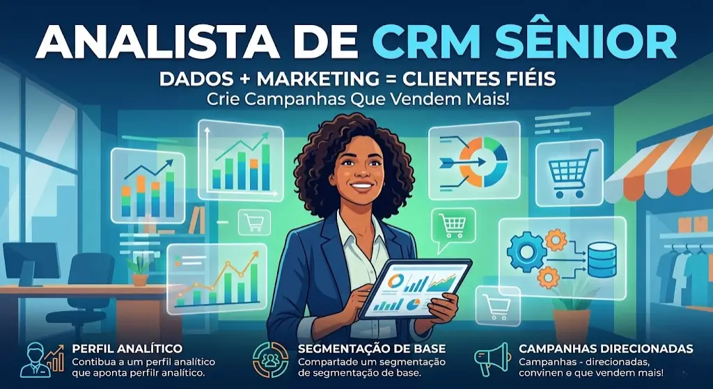 Analista de CRM Sênior a carreira que mistura dados, marketing e relacionamento com o cliente