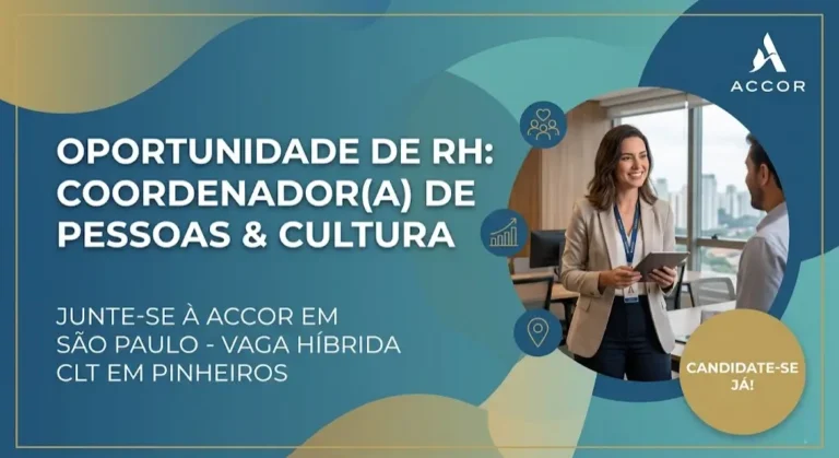 Coordenador(a) de Pessoas & Cultura A Accor tem uma oportunidade para você em São Paulo