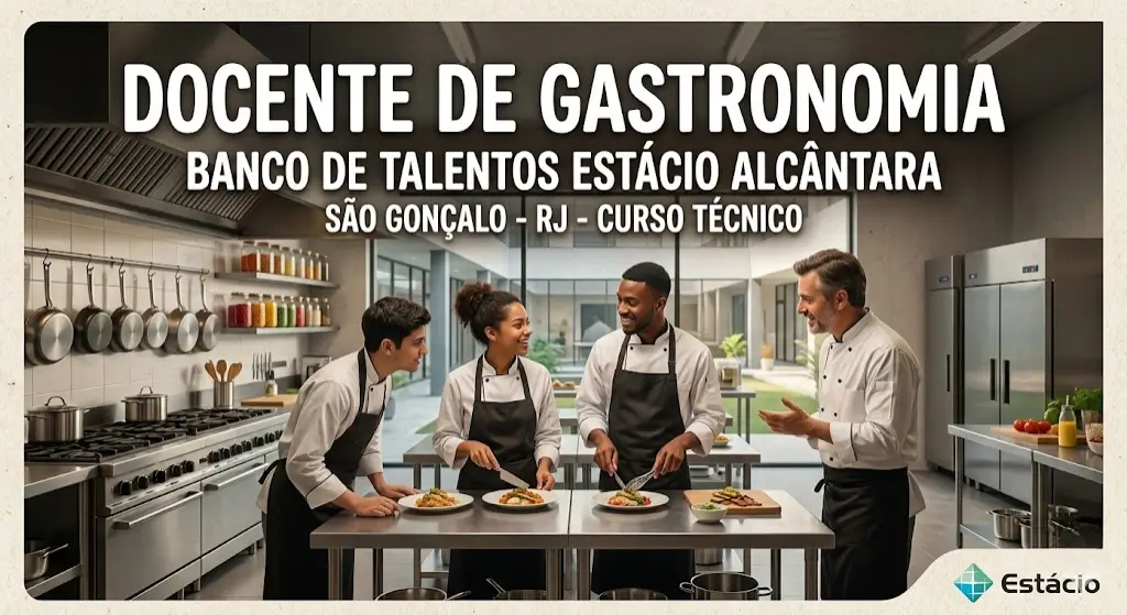 Docente de Gastronomia no Banco de Talentos da Estácio Alcântara Saiba Como Se Candidatar