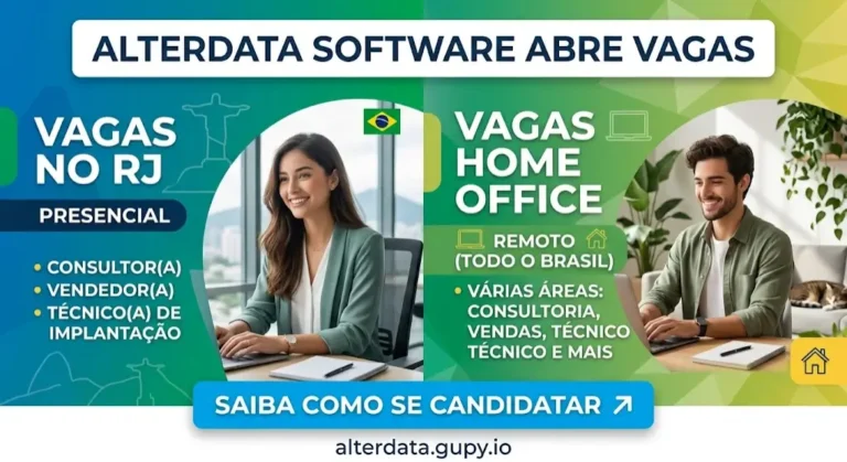Alterdata Software abre vagas em RJ e home office — saiba como se candidatar
