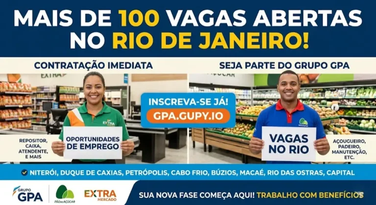 Oportunidade de Emprego no RJ Mais de 100 Vagas Disponíveis no Grupo GPA