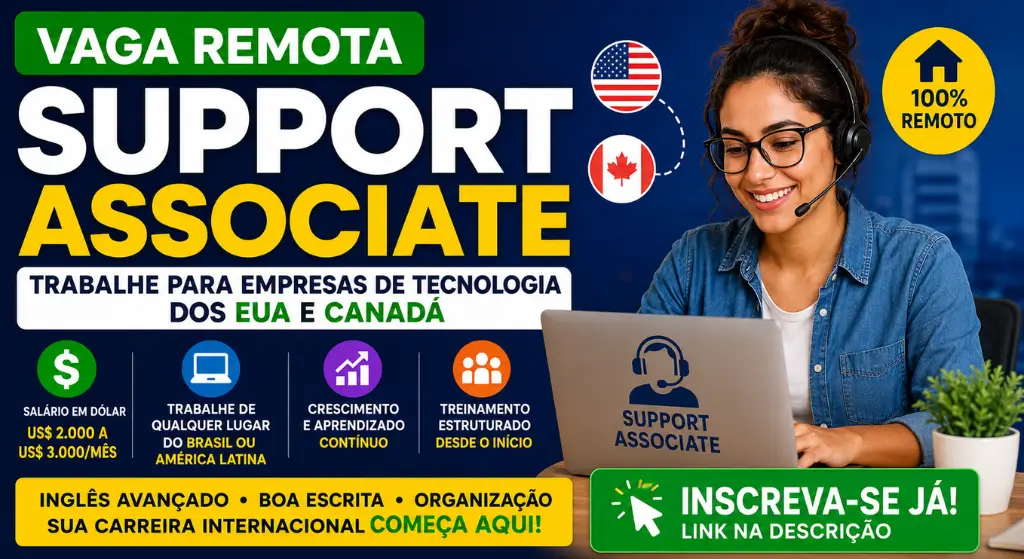 Vaga Remota de Support Associate no Brasil Tudo que Você Precisa Saber Para se Candidatar